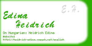 edina heidrich business card